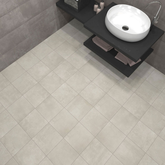 Carrelage effet béton alpe grey 33x33 amb